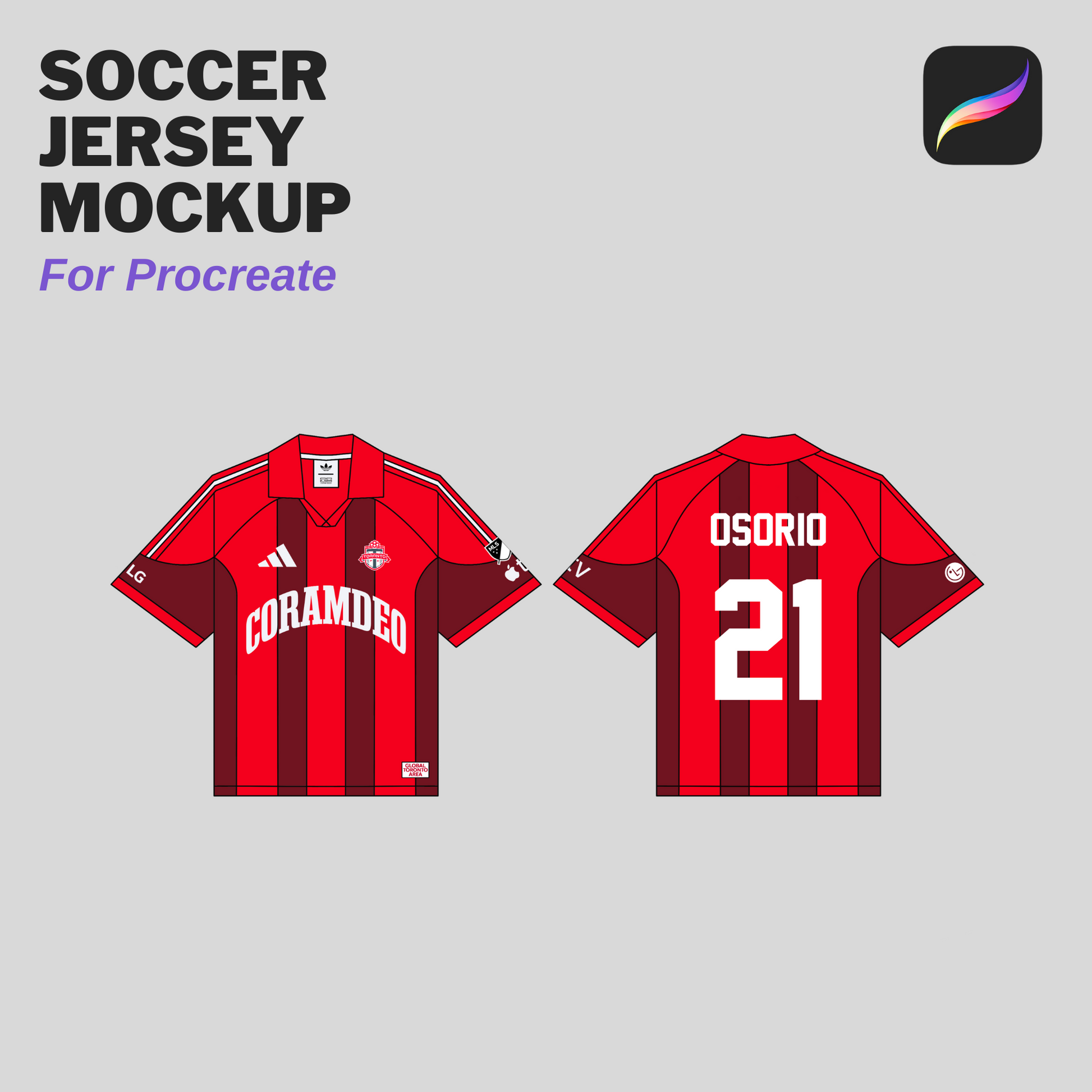 Soccer Jersey Mockup For Procreate