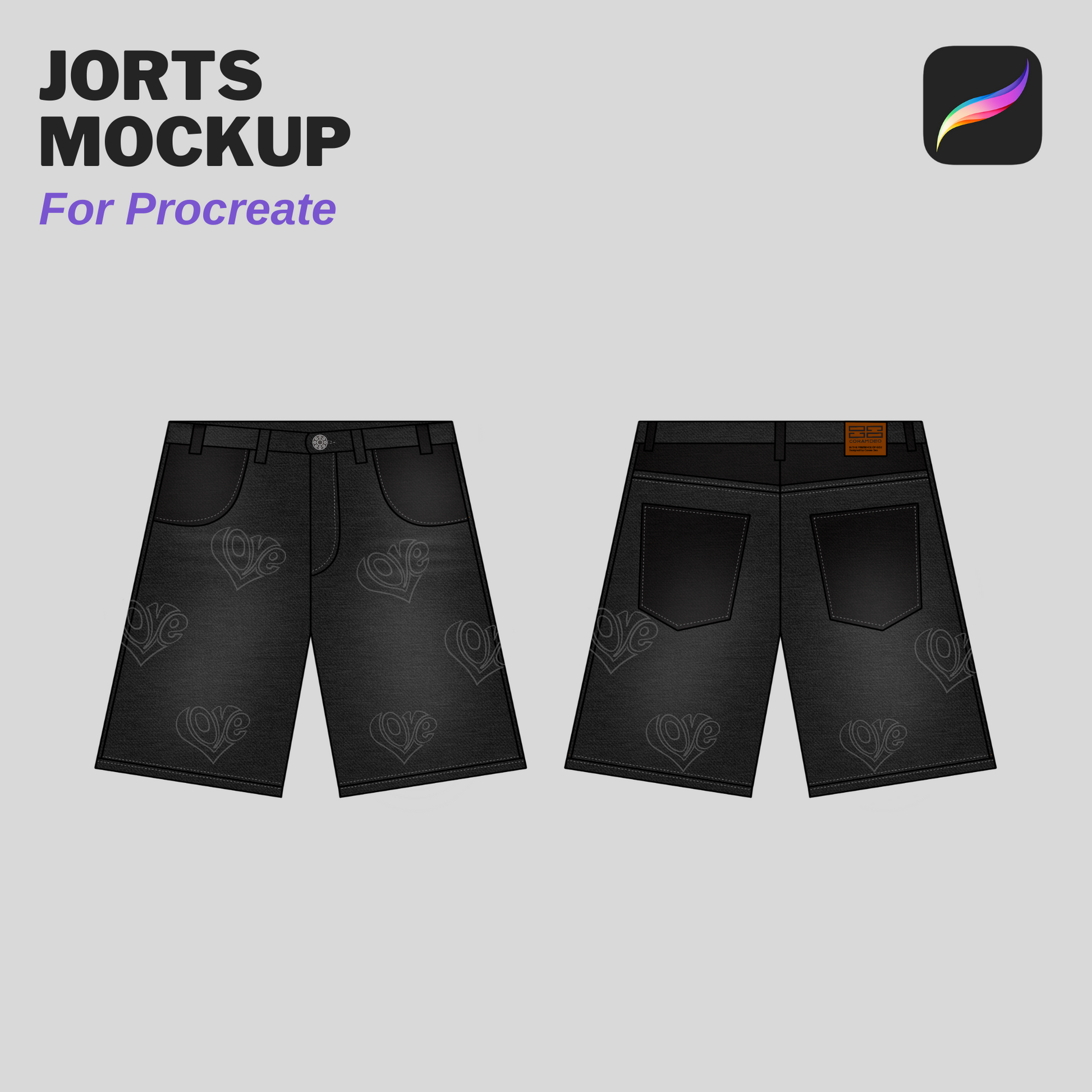 Jorts Mockup For Procreate