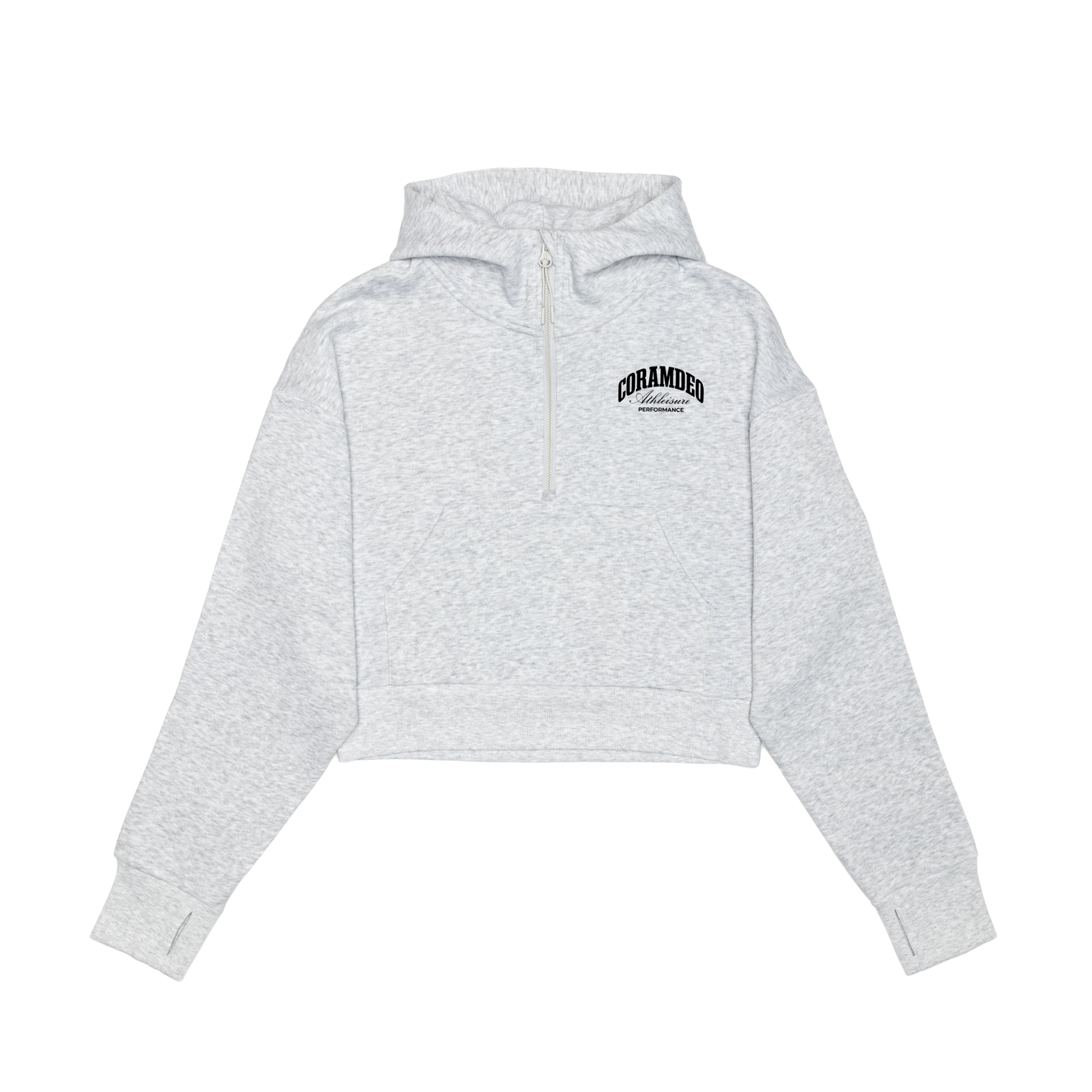 Athleisure Performance 1/2 Zip Cropped Hoodie