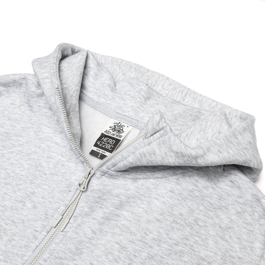HERO-4220C Cropped Drop Shoulder 1/2 Zip Hoodie