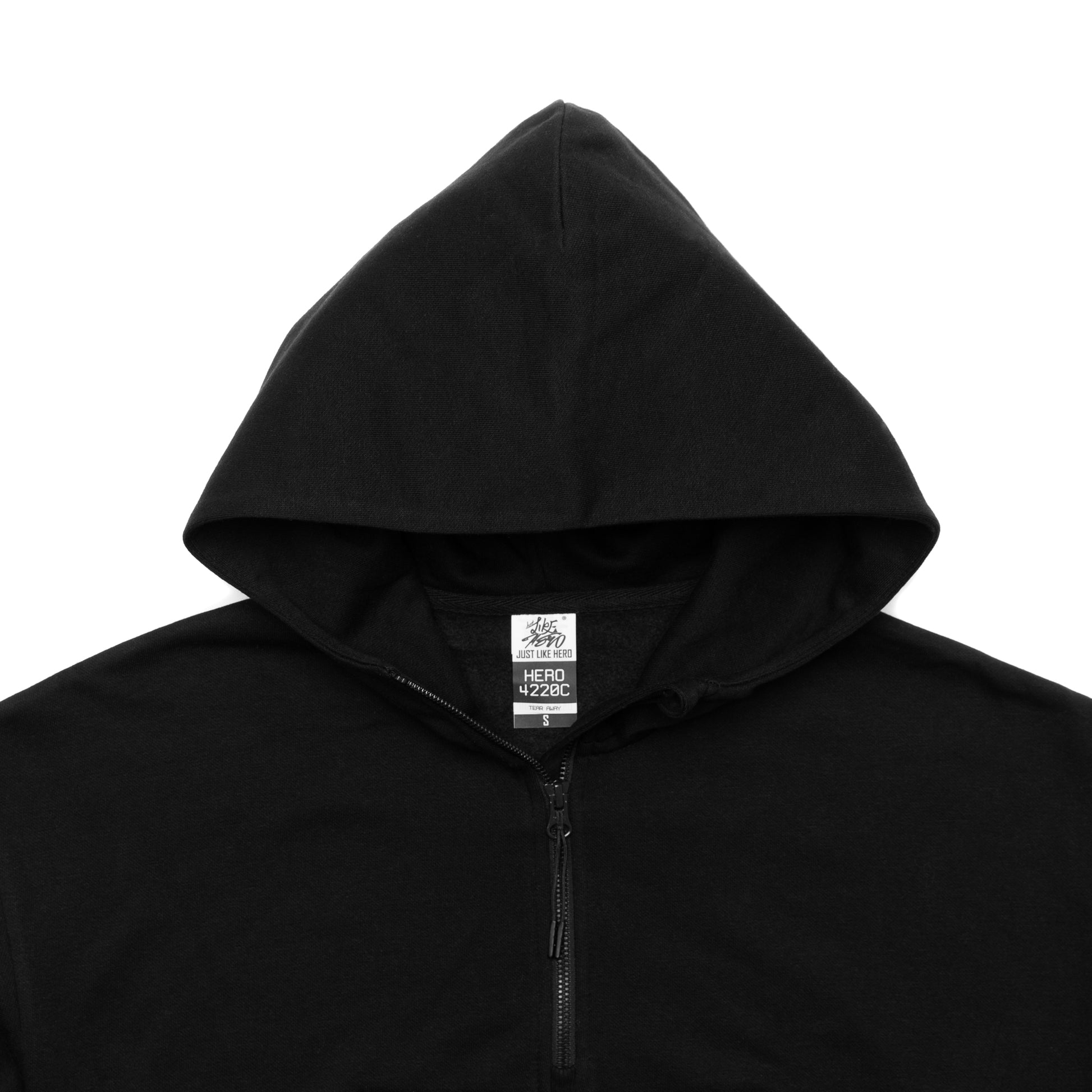 HERO-4220C Cropped Drop Shoulder 1/2 Zip Hoodie
