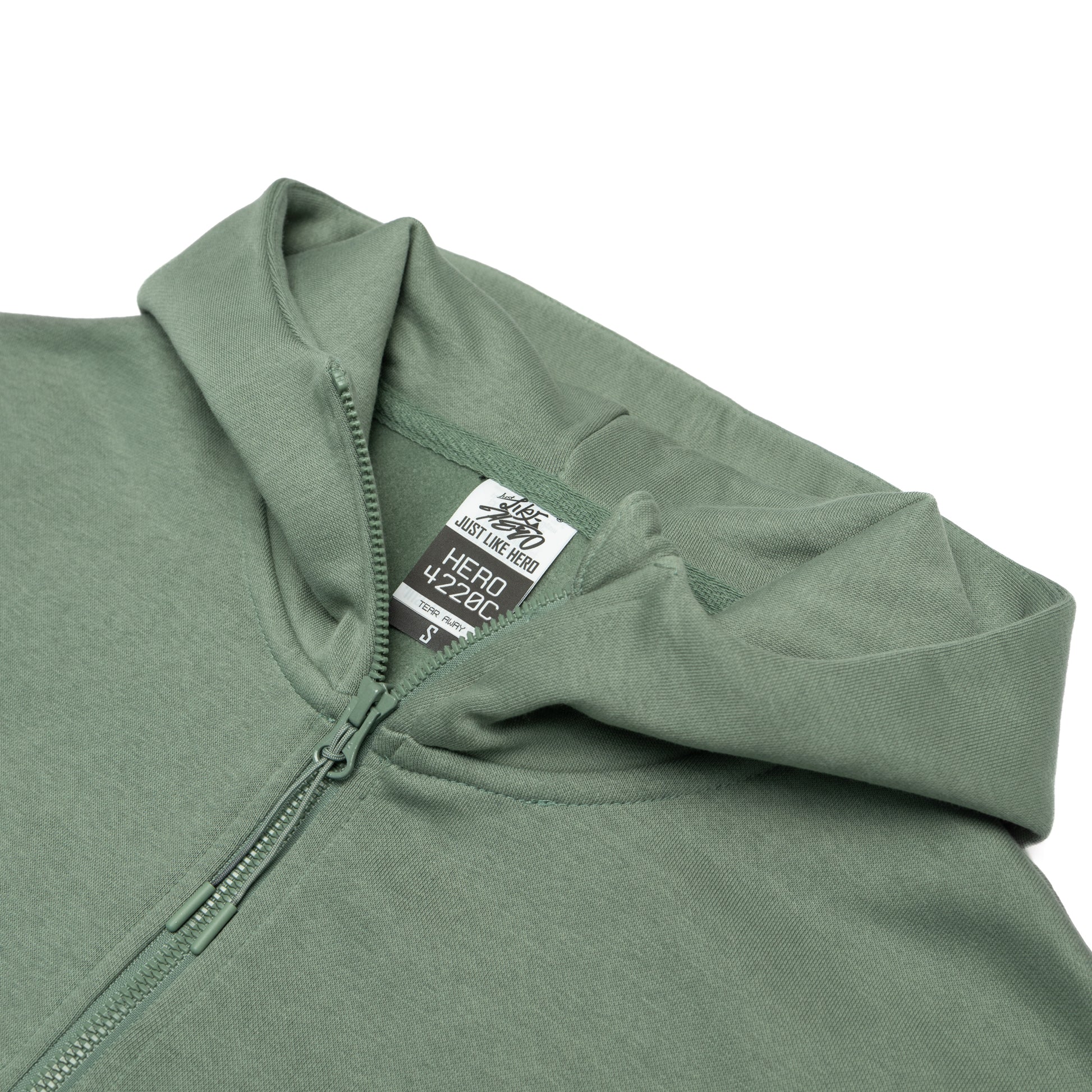 HERO-4220C Cropped Drop Shoulder 1/2 Zip Hoodie