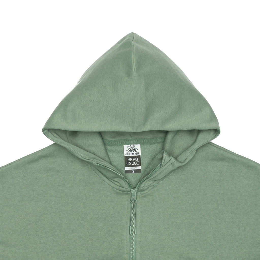 HERO-4220C Cropped Drop Shoulder 1/2 Zip Hoodie