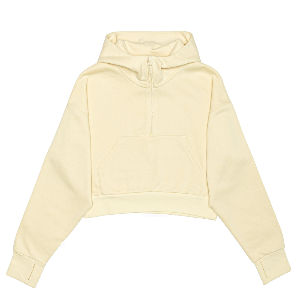 HERO-4220C Cropped Drop Shoulder 1/2 Zip Hoodie