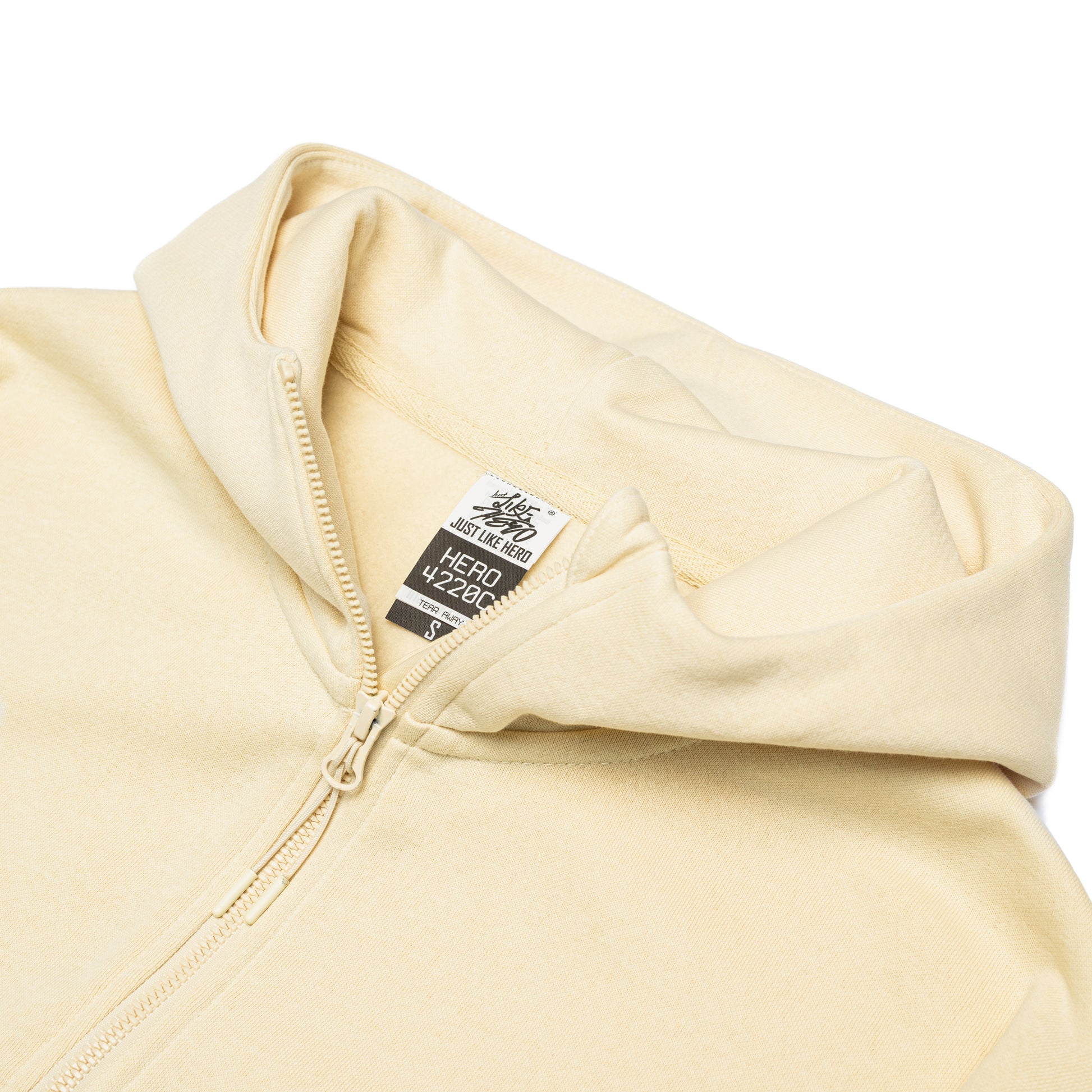 HERO-4220C Cropped Drop Shoulder 1/2 Zip Hoodie