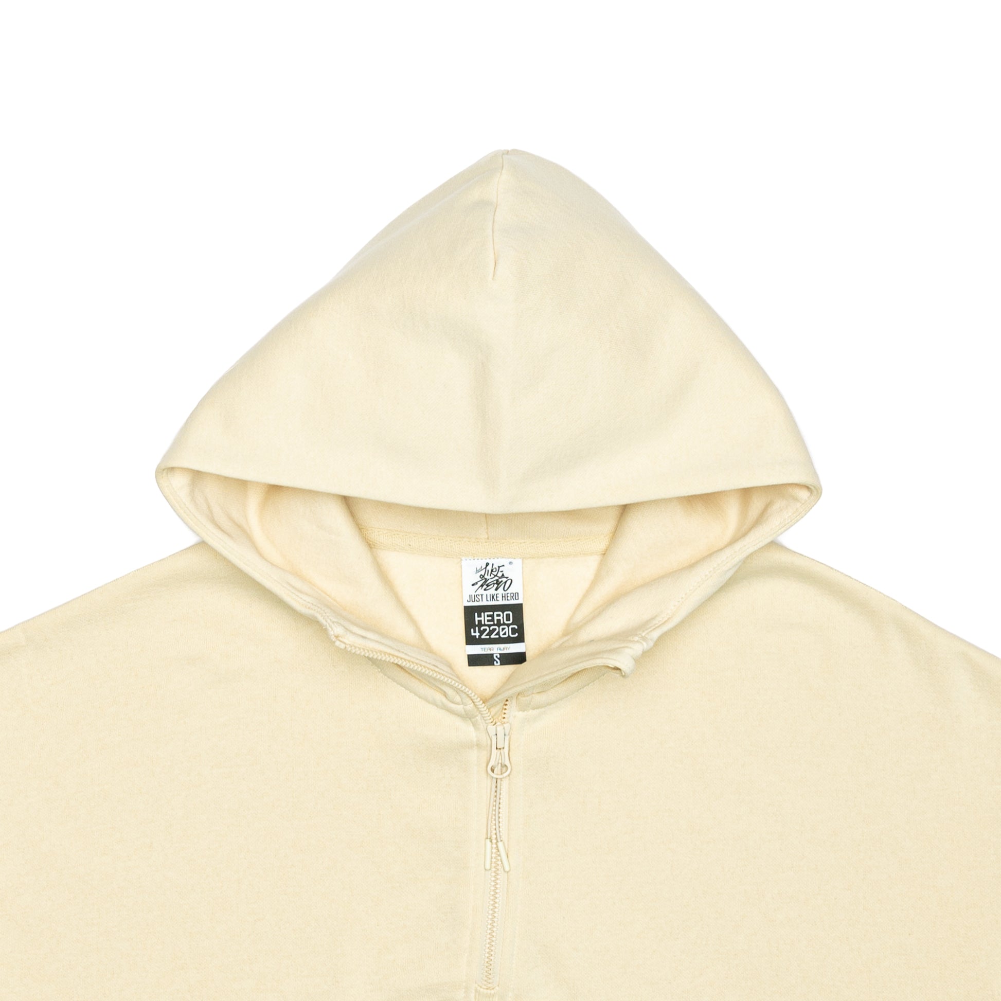 HERO-4220C Cropped Drop Shoulder 1/2 Zip Hoodie